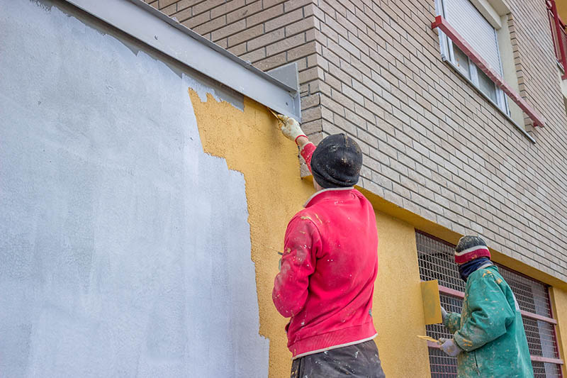 Pose d’enduit de façade, Saint-André-les-Vergers